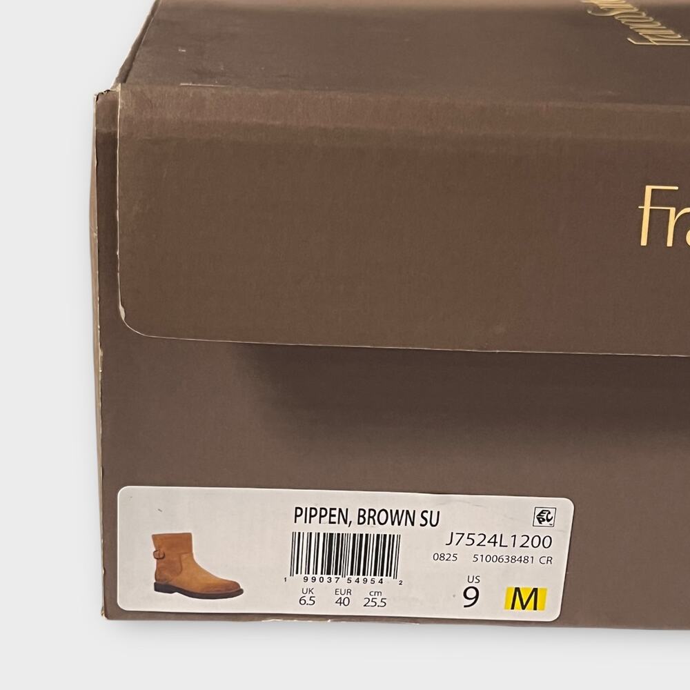 Franco Sarto Pippen Square Toe Boot Brown Suede Size 9 - Picture 9 of 9